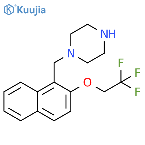 1-[2-(2,2,2-Trifluoro-ethoxy)-naphthalen-1-ylmethyl]-piperazine structure