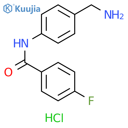 N-4-(aminomethyl)phenyl-4-fluorobenzamide hydrochloride structure