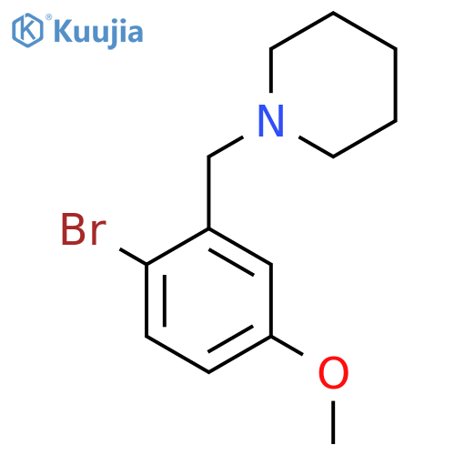 1-[(2-Bromo-5-methoxyphenyl)methyl]piperidine structure