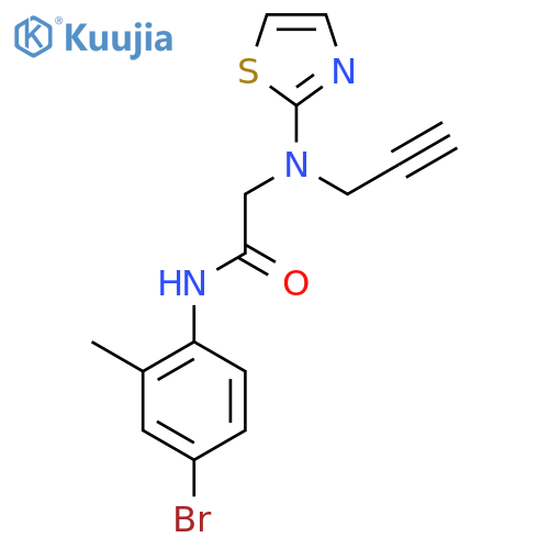 N-(4-bromo-2-methylphenyl)-2-[(prop-2-yn-1-yl)(1,3-thiazol-2-yl)amino]acetamide structure