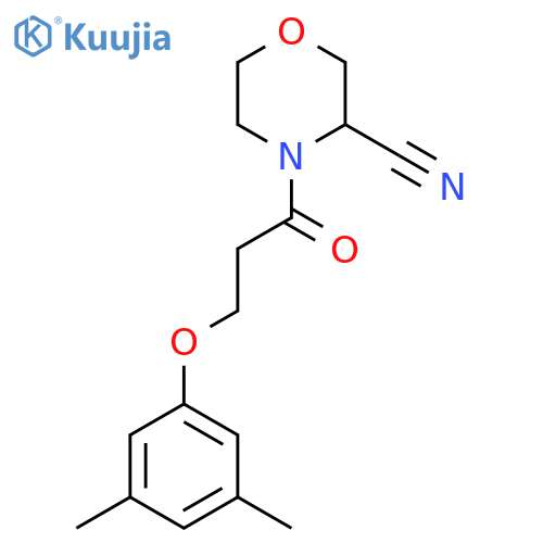4-[3-(3,5-Dimethylphenoxy)propanoyl]morpholine-3-carbonitrile structure