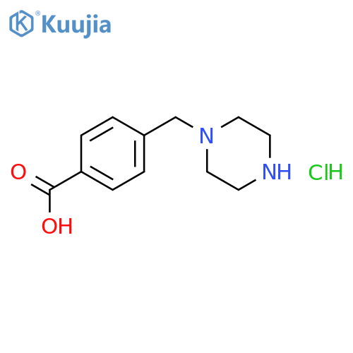 4-(Piperazin-1-ylmethyl)benzoic acid hydrochloride structure