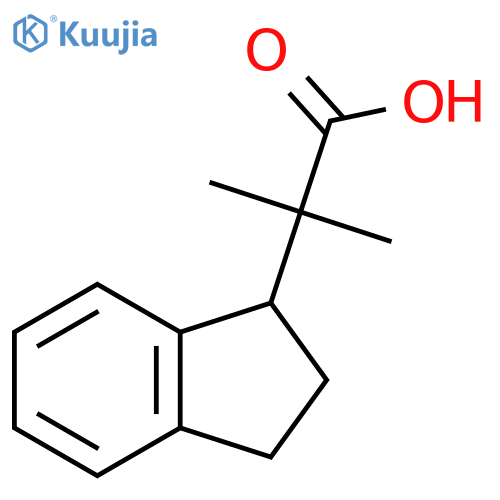 2-(2,3-dihydro-1H-inden-1-yl)-2-methylpropanoic acid structure
