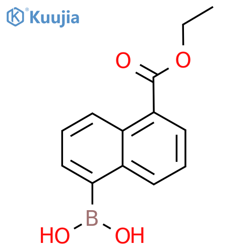 5-(Ethoxycarbonyl)naphthalene-1-boronic acid structure