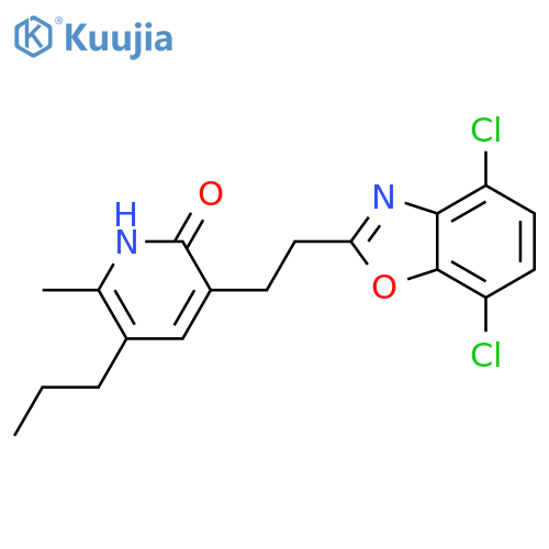 2(1H)-Pyridinone,3-[2-(4,7-dichloro-2-benzoxazolyl)ethyl]-6-methyl-5-propyl- structure