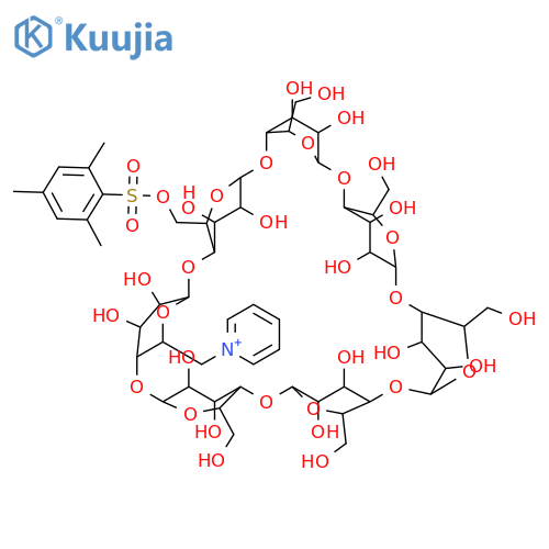 b-Cyclodextrin,6A-deoxy-6A-pyridinio-, 6G-(2,4,6-trimethylbenzenesulfonate) (9CI) structure