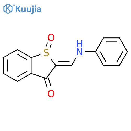 Benzo[b]thiophen-3(2H)-one, 2-[(phenylamino)methylene]-, 1-oxide structure