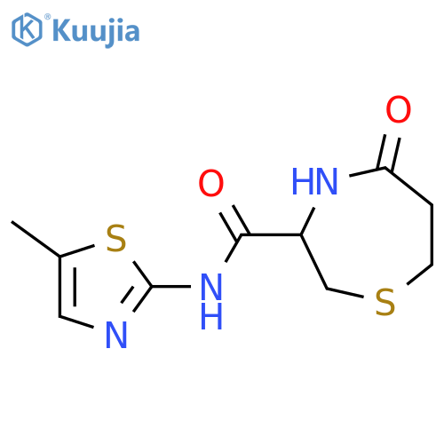 N-(5-methyl-1,3-thiazol-2-yl)-5-oxo-1,4-thiazepane-3-carboxamide structure