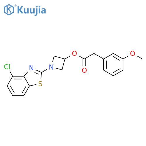1-(4-chloro-1,3-benzothiazol-2-yl)azetidin-3-yl 2-(3-methoxyphenyl)acetate structure