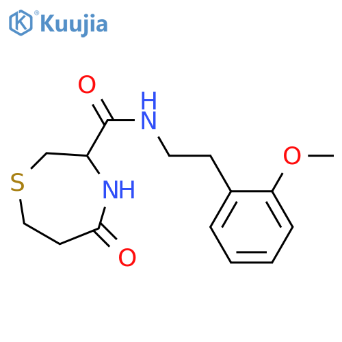 N-[2-(2-methoxyphenyl)ethyl]-5-oxo-1,4-thiazepane-3-carboxamide structure