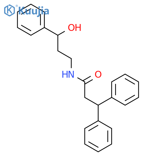 N-(3-hydroxy-3-phenylpropyl)-3,3-diphenylpropanamide structure