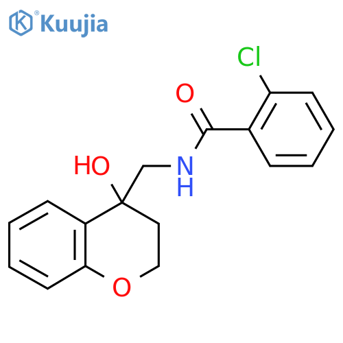 2-chloro-N-(4-hydroxy-3,4-dihydro-2H-1-benzopyran-4-yl)methylbenzamide structure