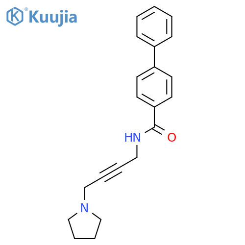 N-4-(pyrrolidin-1-yl)but-2-yn-1-yl-1,1'-biphenyl-4-carboxamide structure