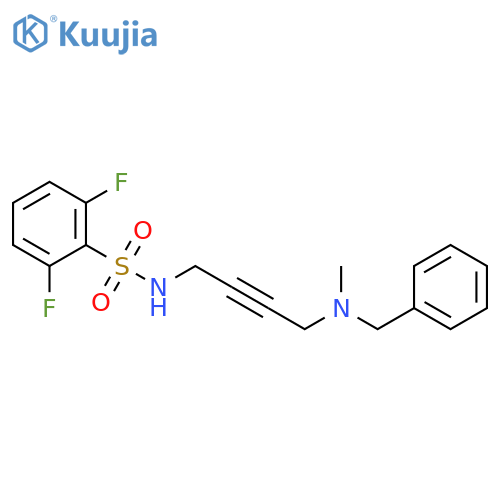 N-{4-[benzyl(methyl)amino]but-2-yn-1-yl}-2,6-difluorobenzene-1-sulfonamide structure