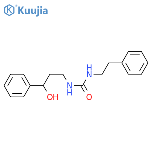 3-(3-hydroxy-3-phenylpropyl)-1-(2-phenylethyl)urea structure