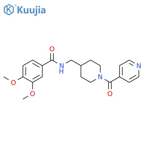 3,4-dimethoxy-N-{1-(pyridine-4-carbonyl)piperidin-4-ylmethyl}benzamide structure