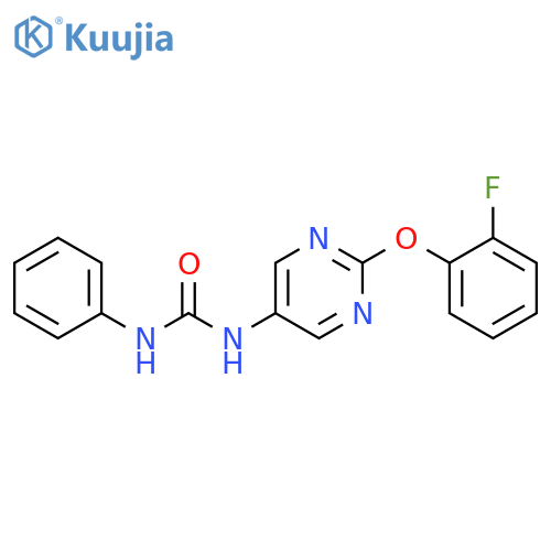 3-[2-(2-fluorophenoxy)pyrimidin-5-yl]-1-phenylurea structure