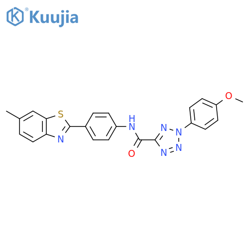 2-(4-methoxyphenyl)-N-4-(6-methyl-1,3-benzothiazol-2-yl)phenyl-2H-1,2,3,4-tetrazole-5-carboxamide structure