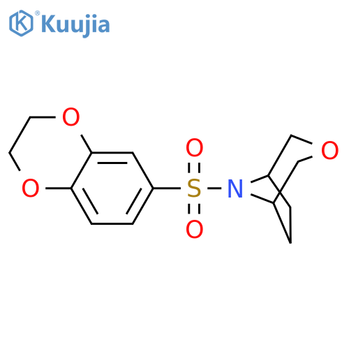 8-(2,3-dihydro-1,4-benzodioxine-6-sulfonyl)-3-oxa-8-azabicyclo[3.2.1]octane structure