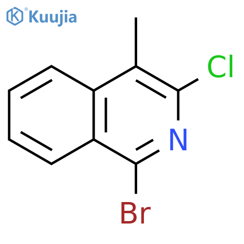 1-bromo-3-chloro-4-methylisoquinoline structure