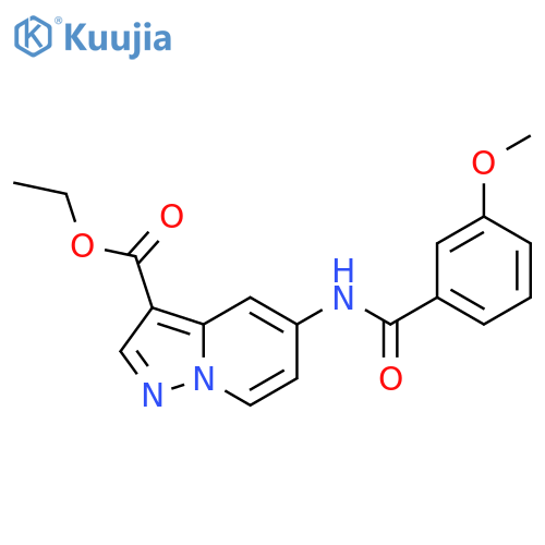 ethyl 5-(3-methoxybenzamido)pyrazolo[1,5-a]pyridine-3-carboxylate structure