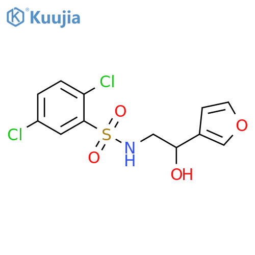 2,5-dichloro-N-[2-(furan-3-yl)-2-hydroxyethyl]benzene-1-sulfonamide structure