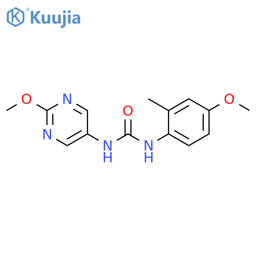 1-(4-methoxy-2-methylphenyl)-3-(2-methoxypyrimidin-5-yl)urea structure