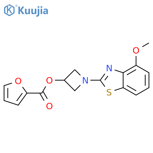 1-(4-methoxy-1,3-benzothiazol-2-yl)azetidin-3-yl furan-2-carboxylate structure