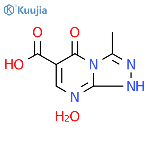3-methyl-5-oxo-5H,8H-[1,2,4]triazolo[4,3-a]pyrimidine-6-carboxylic acid hydrate structure