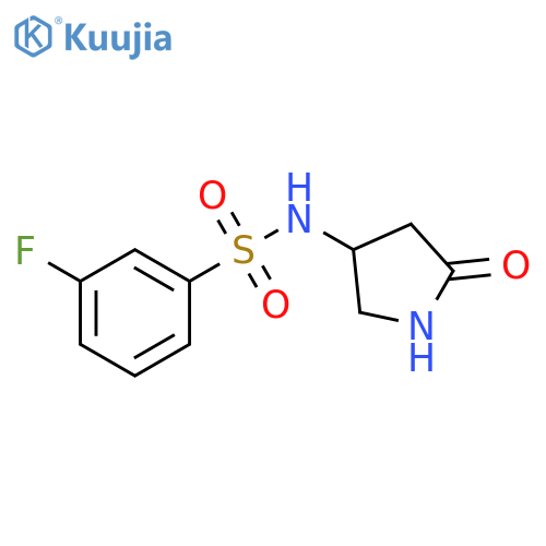 3-fluoro-N-(5-oxopyrrolidin-3-yl)benzenesulfonamide structure