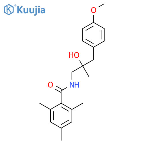 N-[2-hydroxy-3-(4-methoxyphenyl)-2-methylpropyl]-2,4,6-trimethylbenzamide structure