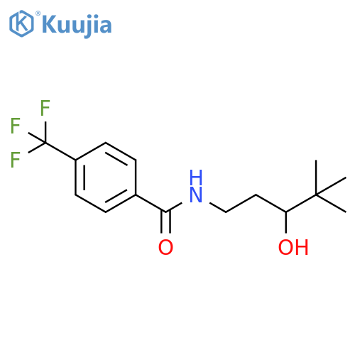 N-(3-hydroxy-4,4-dimethylpentyl)-4-(trifluoromethyl)benzamide structure