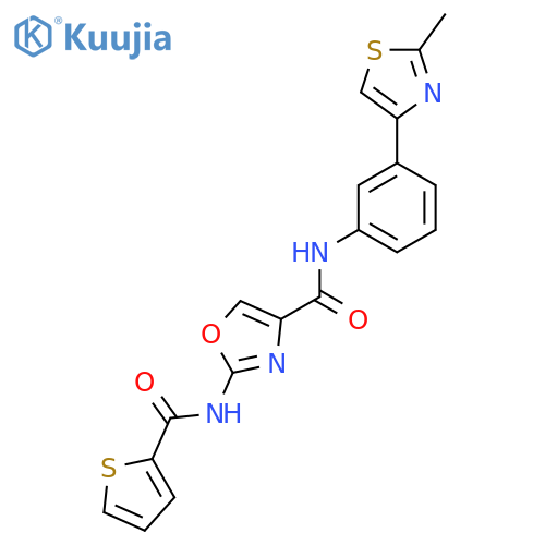 N-[3-(2-methyl-1,3-thiazol-4-yl)phenyl]-2-(thiophene-2-amido)-1,3-oxazole-4-carboxamide structure