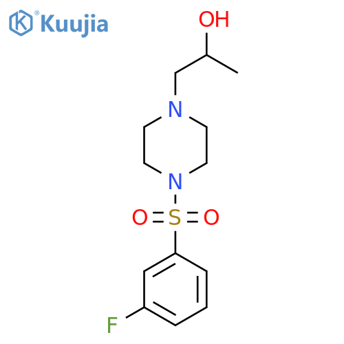 1-4-(3-fluorobenzenesulfonyl)piperazin-1-ylpropan-2-ol structure