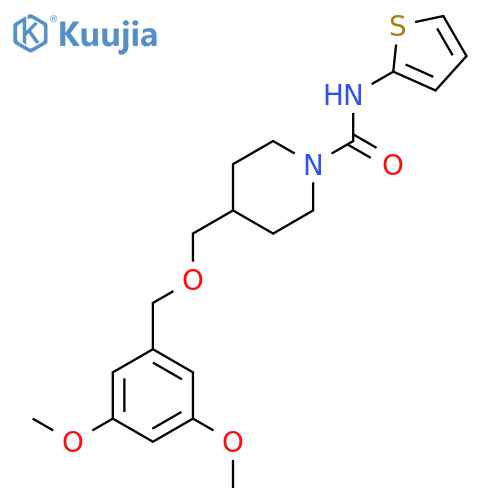 4-{(3,5-dimethoxyphenyl)methoxymethyl}-N-(thiophen-2-yl)piperidine-1-carboxamide structure