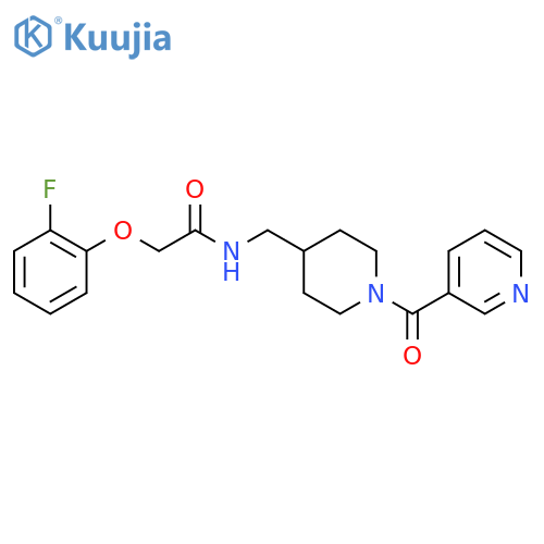 2-(2-fluorophenoxy)-N-{1-(pyridine-3-carbonyl)piperidin-4-ylmethyl}acetamide structure