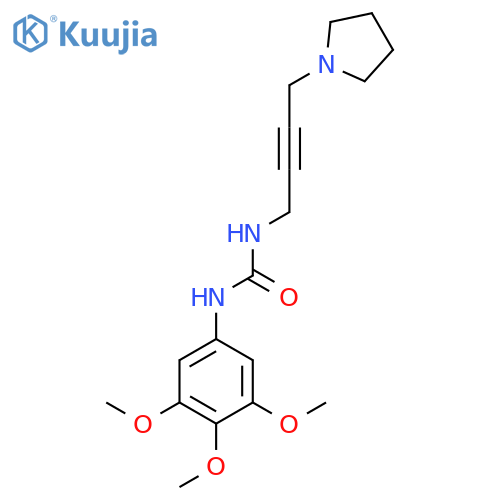 3-[4-(pyrrolidin-1-yl)but-2-yn-1-yl]-1-(3,4,5-trimethoxyphenyl)urea structure