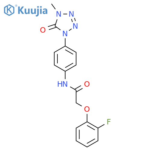 2-(2-fluorophenoxy)-N-4-(4-methyl-5-oxo-4,5-dihydro-1H-1,2,3,4-tetrazol-1-yl)phenylacetamide structure