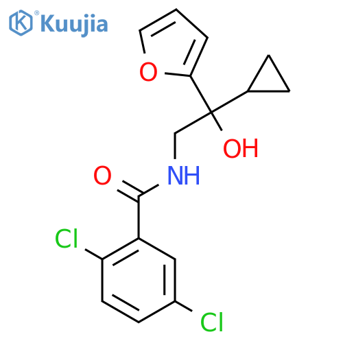2,5-dichloro-N-2-cyclopropyl-2-(furan-2-yl)-2-hydroxyethylbenzamide structure