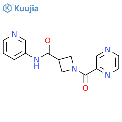 1-(pyrazine-2-carbonyl)-N-(pyridin-3-yl)azetidine-3-carboxamide structure