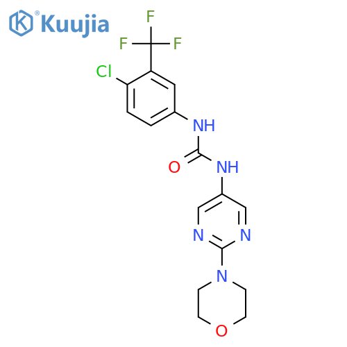 1-4-chloro-3-(trifluoromethyl)phenyl-3-2-(morpholin-4-yl)pyrimidin-5-ylurea structure