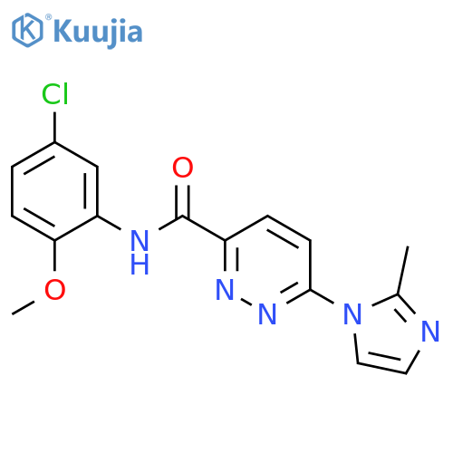 N-(5-chloro-2-methoxyphenyl)-6-(2-methyl-1H-imidazol-1-yl)pyridazine-3-carboxamide structure