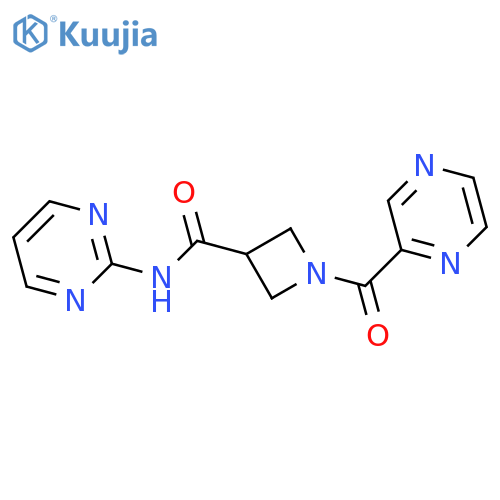1-(pyrazine-2-carbonyl)-N-(pyrimidin-2-yl)azetidine-3-carboxamide structure