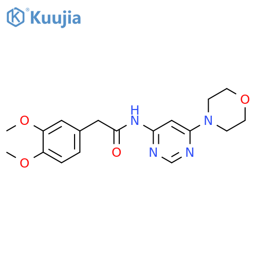 2-(3,4-dimethoxyphenyl)-N-[6-(morpholin-4-yl)pyrimidin-4-yl]acetamide structure