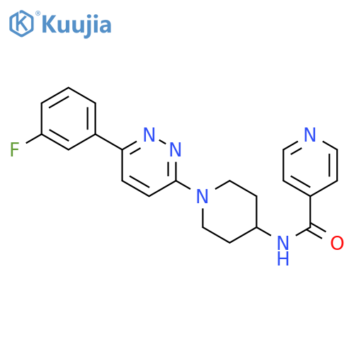 N-{1-6-(3-fluorophenyl)pyridazin-3-ylpiperidin-4-yl}pyridine-4-carboxamide structure