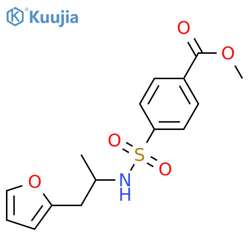 methyl 4-{[1-(furan-2-yl)propan-2-yl]sulfamoyl}benzoate structure