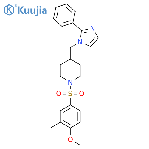 1-(4-methoxy-3-methylbenzenesulfonyl)-4-(2-phenyl-1H-imidazol-1-yl)methylpiperidine structure