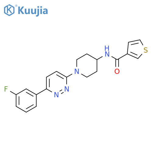 N-{1-6-(3-fluorophenyl)pyridazin-3-ylpiperidin-4-yl}thiophene-3-carboxamide structure