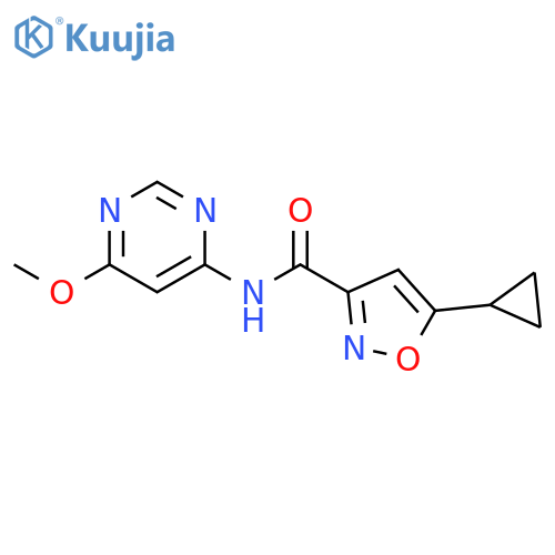 5-cyclopropyl-N-(6-methoxypyrimidin-4-yl)-1,2-oxazole-3-carboxamide structure