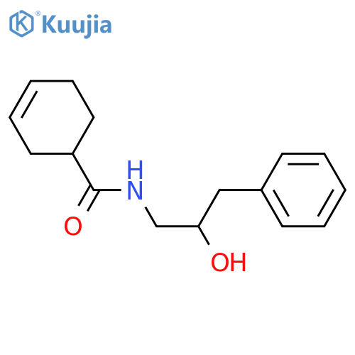N-(2-hydroxy-3-phenylpropyl)cyclohex-3-ene-1-carboxamide structure